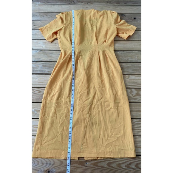 Vintage MS. CHAUS Button Front Midi Dress Size 10 - Picture 6 of 9